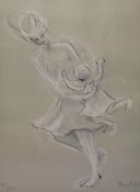 After Mary Cox (Contemporary), a coloured print, Two dancing figures, signed to the lower right, a