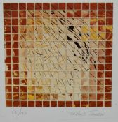 After Ormond Fannon (20th Century, British), a coloured print, An abstract interpretation, signed in
