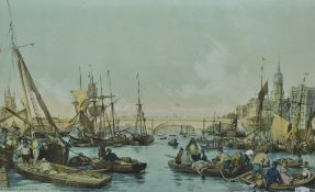 W.Parrott (19th Century, British), five coloured antiquarian prints, Maritime scenes to include '