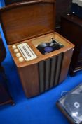 A vintage walnut cased Ferguson radiogram