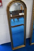 A full height gilt frame mirror, approx height 120cm