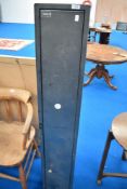 A metal gun cabinet