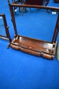 A 19th mahogany toilet mirror having drawer base