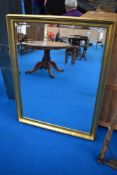 A modern gilt frame wall mirror, approx 113 x 87cm