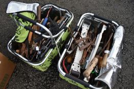 Two baskets of assorted tools etc