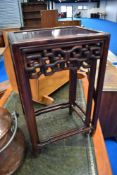 A nest of two Chinese hardwood occasional tables