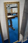 A full height gilt frame mirror, approx height 124cm