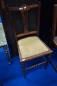 A Victorian bedroom chair