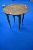 A 19th Century cricket table, on four leg frame