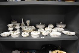 A selection of Wedgwood 'Wild Strawberry' comprising; trinket boxes, pin dishes, vases etc.
