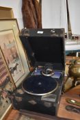 An early 20th century Decca wind up gramophone.
