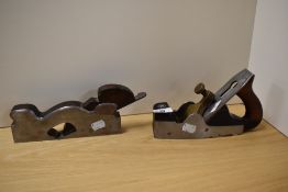A Spiers of Ayr wood planing tool and a similar shoulder planing tool