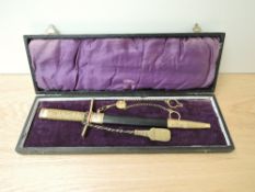 A M-1930 Swedish Air Force Officers Dress Dagger with single hanging mount to the scabbard, top