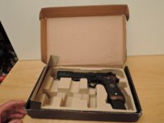 A Defcon B Burton Model Samurai Edge Gas Powered BB.177 Air Soft Automatic Pistol, in card box,