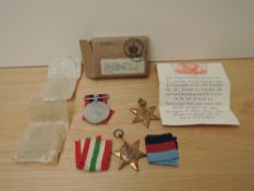 A WWII Trio, 39-45 Star, Italy Star, War Medal to Flight Sergant Peter Mitchell Holt, 40 Squadron