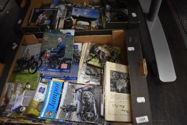 Two cartons of The Vintage Motorcycle Club magazine etc.