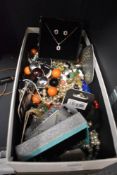 A selection of mixed modern costume jewellery, including boxed necklace and earring sets, beads