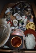 A selection of small decorative display plates and small vases including Ainsley and Wedgwood, also