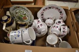 A Paragin 'Michelle' part tea service (29 pieces approx) a Wedgwood part tea service with blue