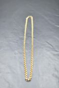 A 9ct gold reeded link belcher chain, approx 20' & 11.7g