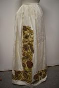 A collection of sections of 19th century antique goldwork/bullion embroidery, using heavy metal