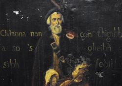 19th Century British School, an oil on canvas, A double sided portrait - one side depicting a