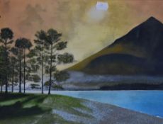 *Local Interest - Jon J. (20th Century, British), an oil on board, 'Buttermere, Lake District', a