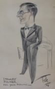 Artist Unknown (20th Century), a pencil sketch, 'Stanley Milner - For Your Pleasure', a
