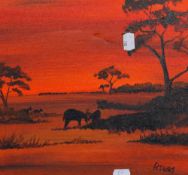 Artist Unknown (20th Century), an oil on canvas, a contemporary Italian street scene, signed