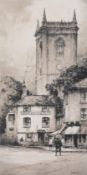 After Featherstone Robson (1880-1936, British), a monochrome print, 'The Church Corner, High