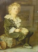 After Sir John Everett Millais (1829-1896), a coloured print, 'Bubbles (A Child's World)', framed