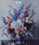 After Vernon Ward (1905-1985), six coloured prints, Still life depictions, displayed within cream