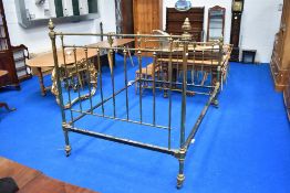 A Victorian Brass double bedstead