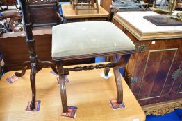 A reproduction Savanorola type stool having dralon seat