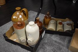 A 19th Century stoneware flagon, impressed 'Hartrox' to the body, measuring 35cm tall, together with