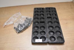 An African dark wood carved board game.