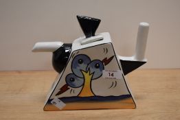 An Art Deco style Lorna Bailey 'Bursley Way' tea pot.
