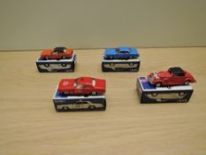 Four Tomy Tomica made in Japan diecasts, American Cars, F9 Dodge Coronet Custom, F10 Dodge Coronet
