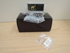 A Brooklin Models 1:43 scale diecast, BRK 62 1955 Horse Trailer Blue Glass Farms Shelbyville