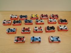 Nineteen 1970's/1980 Polistil Club 33 F1 1:55 scale diecasts, RJ1 Mclaren M23, RJ2 Ferrari 312 B3,