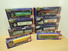 Eight 1980's Siku diecasts, 3111 Container Transporter, 3112 Auto Transporter, 3112 Car Transporter,