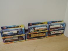Six 1973 & 1976 Matchbox Super Kings diecasts, K16 Articulated Petrol Tanker Total, K16 Ford LTS