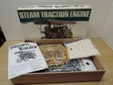 A Bandai 8026 1:16 scale Plastic Kit, Steam Traction Engine Garrett 1919, not checked for