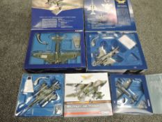 Eight Corgi Aviation Archive 1:72 scale diecasts, AA32801 DH Mosquito, AA33001 Vought F4u-1 Corsair,