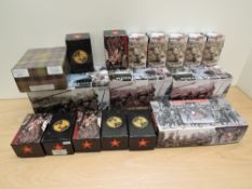 Seventeen King & Countrys hand painted metal figures, Wheels and Tracks, WWII German Forces WSS229