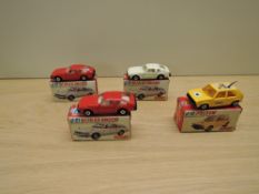 Four Matchbox Superfast Japan Series made in Japan diecasts, J10 ADAC VW 201, J21 Toyota Celica