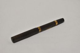 A Waterman Ideal lever fill fountain pen in BHR with two bands to the barrel having Waterman Ideal