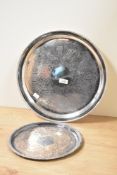 Two plated butler trays.