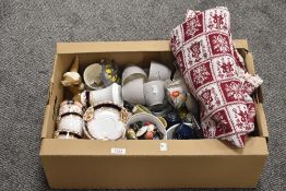 A Royal Doulton 'Frost Pine' part tea service (17 pieces approx), an Szeiler Studios Donkey study, a