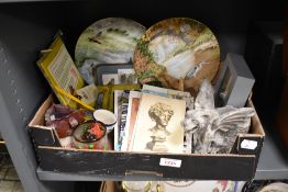 Two Royal Doulton 'Waterside' display plates, a selection of assorted postcards, a novelty